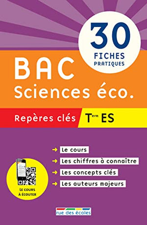 Bac Sciences éco, repères clés, Tle ES