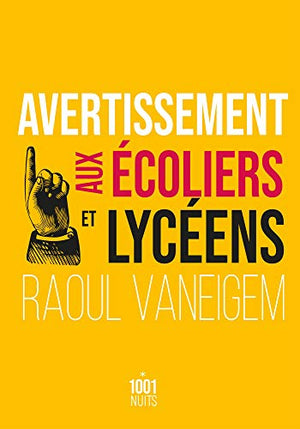 Avertissement aux écoliers et lycéens