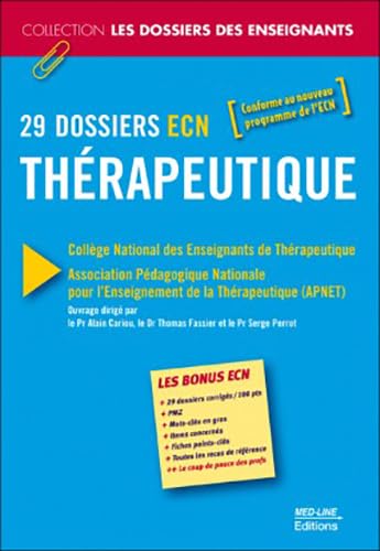 29 dossiers ECN Thérapeutique