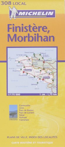 Carte routière : Finistère - Morbihan