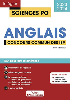 Sciences Po - Anglais - Concours commun des IEP 2023-2024