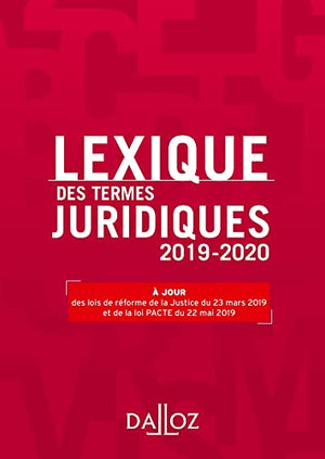 Lexique des termes juridiques