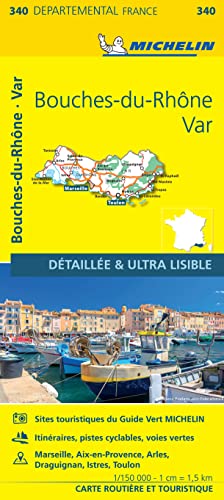 Carte Départemental Michelin Bouches-du-Rhône, Var