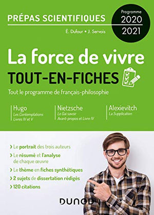 La force de vivre - Tout-en-fiches - Prépas scientifiques Programme 2020-2021