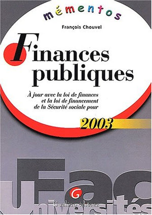 Mémento finances publiques 2003