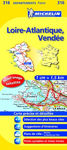 Carte départements Loire-Atlantique, Vendée