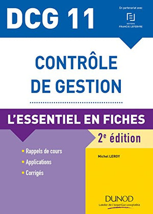 Contrôle de gestion DCG 11: L'essentiel en fiches