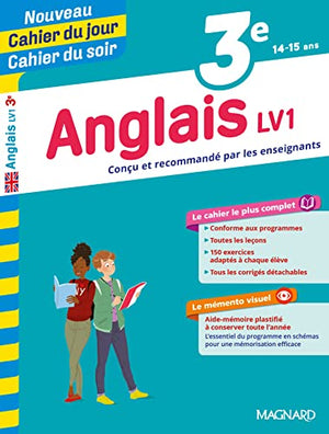 Anglais 3e - Cours, 150 exercices et aide-mémoire visuel - Nouveau Cahier du jour Cahier du soir