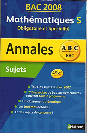 Mathématiques S Obligatoire et Spécialité: Sujets