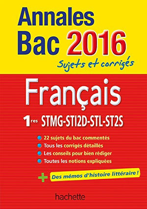 Français 1res STMG-STI2D-STL-ST2S