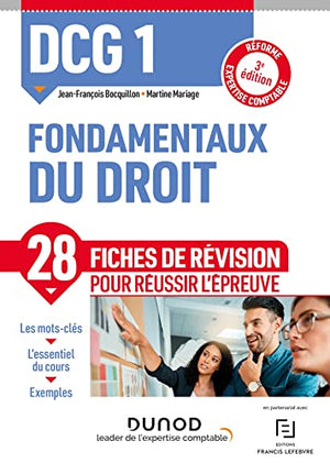 DCG 1 Fondamentaux du droit - Fiches de révision