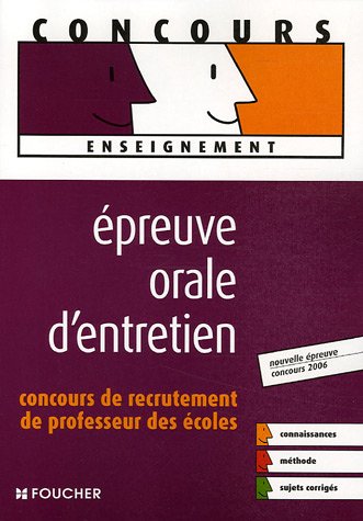 Epreuve orale d'entretien