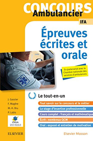 Concours ambulancier - Écrit et oral - IFA