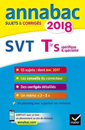 Annales Annabac 2018 SVT Tle S