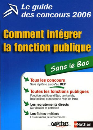 Guide concours 2006 Comment intégrer la fonction publique sans le bac