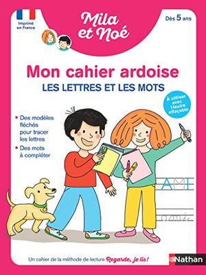 Les lettres et les mots Mila et Noé