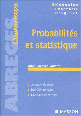 Probabilites Et Statistique Medecine/Pharmacie/Deug Svt