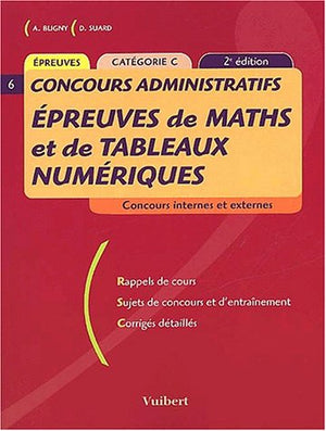 Epreuves de maths et de tableaux numériques catégorie C