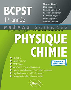Physique-Chimie BCPST1 -  Programme 2021