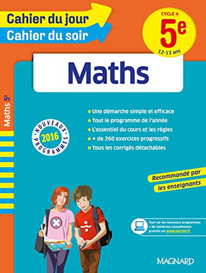 Cahier du jour/Cahier du soir Maths 5e