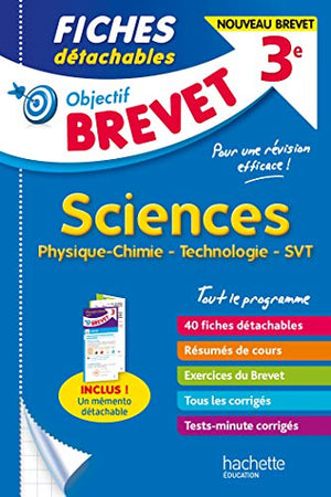 Fiches détachables Sciences 3e