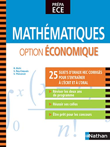 Mathématiques - option économique 25 sujets d'oraux HEC corrigés