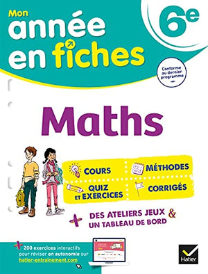 maths 6e: fiches de révision collège