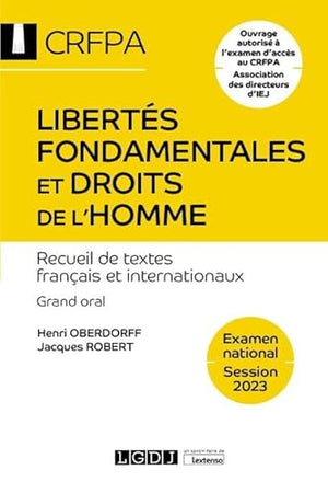 Libertés fondamentales et droits de l'homme - CRFPA - Examen national Session 2023