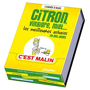 Calendrier Citron, vinaigre, miel. Les meilleures astuces 'C'est malin' en 365 jours -L'Année à Bloc