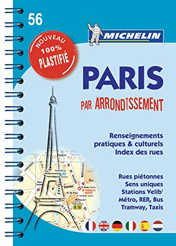 PLAN PARIS PAR ARRONDISSEMENTS (SPIRALE, PLASTIFIE)