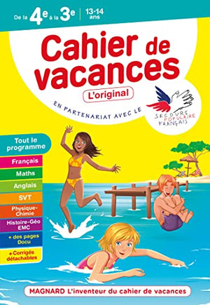 Cahier de vacances de la 4e à la 3e