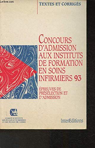 Concours d'admission aux instituts de formation en soins infirmiers 93