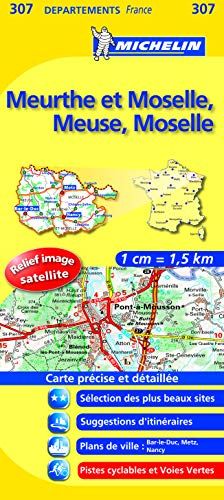 Carte Départements Meuse, Meurthe-et-Moselle, Moselle
