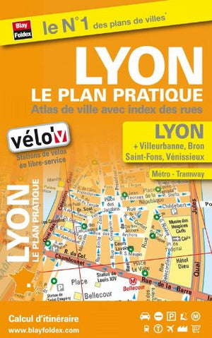 Atlas de ville Lyon pratique avec index des rues + Vélo'V