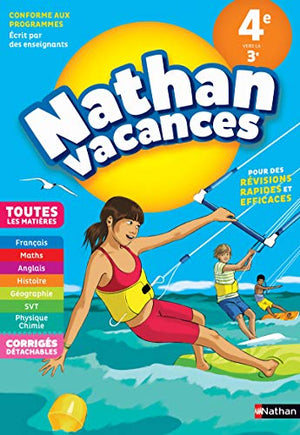 Cahier de vacances 2023 de la 4ème vers la 3ème