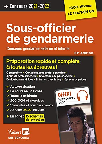 Concours Sous-officier de gendarmerie - Préparation rapide et complète à toutes les épreuves - Annales 2020: Gendarme - Catégorie B - Concours externe et interne 2021-2022 - Tout le cours en audio