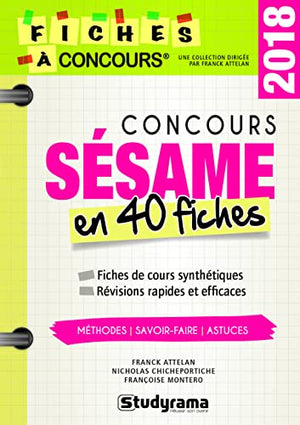 Concours Sésame en 40 fiches 2018