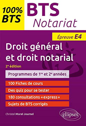 BTS Notariat - Epreuve de droit général et droit notarial (E4/U4)