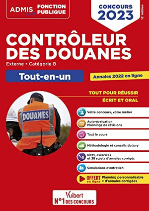 Concours Contrôleur des douanes - Catégorie B - Tout-en-un