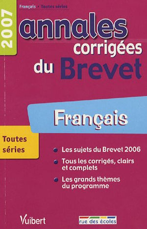 Français: Annales corrigées du Brevet