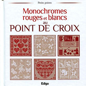 Monochromes rouges et blancs au point de croix