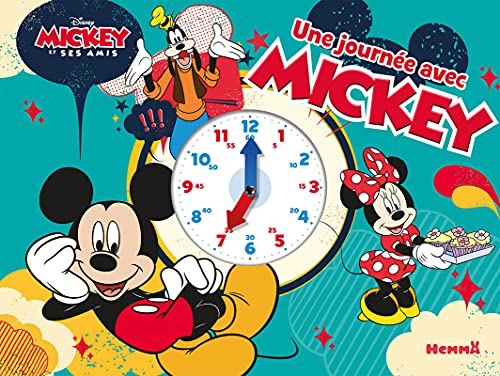 Disney Mickey et ses amis - Une journée avec Mickey - Livre horloge tout-carton - Dès 3 ans