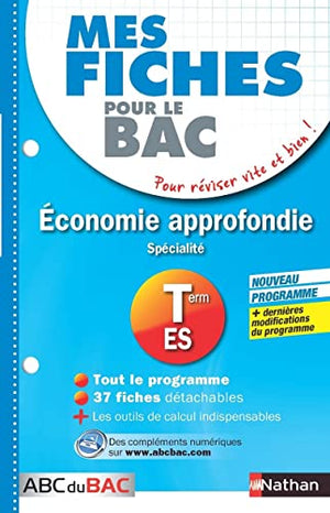 Economie approfondie Spécialité Tle ES