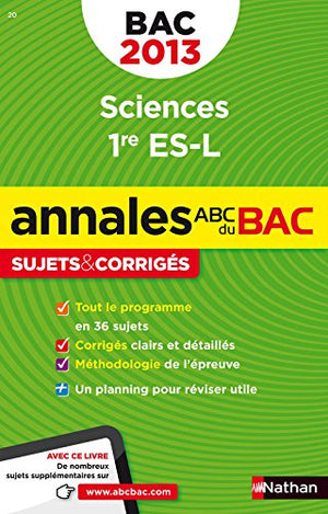 Annales Bac 2013 Sciences 1ère