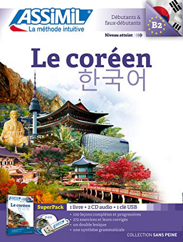 Coréen | Pack Livre + CD + Clé USB | Apprendre le Coréen Niveau B2 | Collection Sans Peine | Assimil
