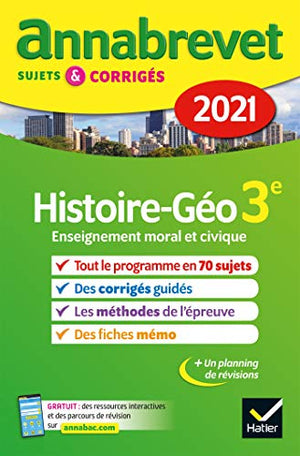 Annales du brevet Annabrevet 2021