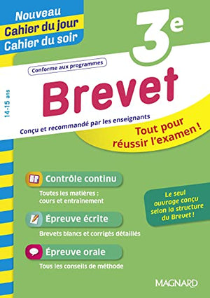 Brevet 3e - Nouveau Cahier du jour Cahier du soir