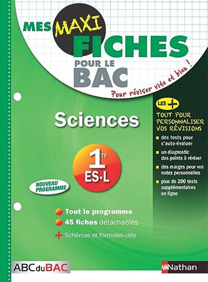 Mes maxi fiches Sciences 1re ES.L