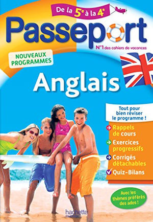 Passeport - Anglais de la 5e à la 4e - Cahier de vacances 2021