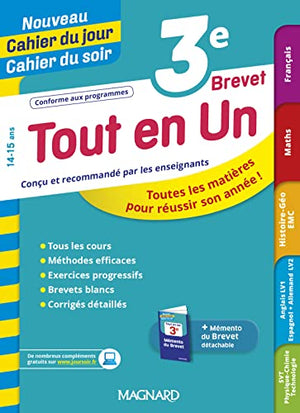 Tout en Un 3e - Leçons, méthodes et exercices